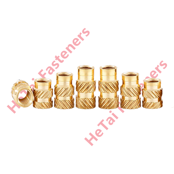 Knurled Brass Custom Insert Nuts for Injection Molding and Heat-Set