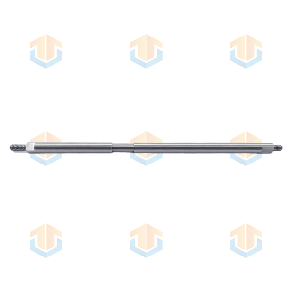Precision Flat Long Threaded Shaft – CNC Swiss-Type Machining