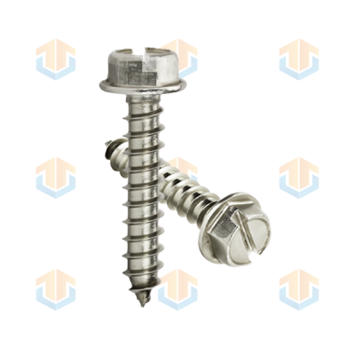 Plastic and Metal Custom Screws – Slotted Hex Flange Self-Tapping Screw