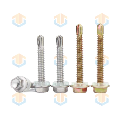 Hex Flange Head Drill-Point Screws with EPDM Washer