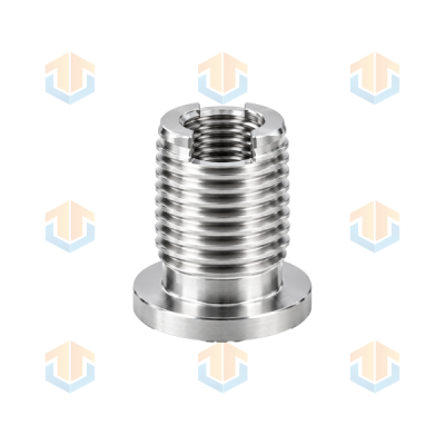 Custom Double-Threaded Flanged Bushing