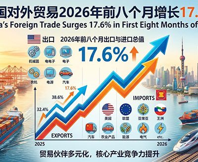 China’s Foreign Trade Surges 17.6% in First Eight Months of 2026