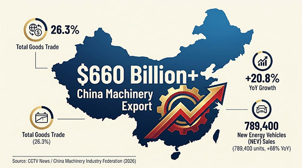 China’s Machinery Exports Surpass $660 Billion